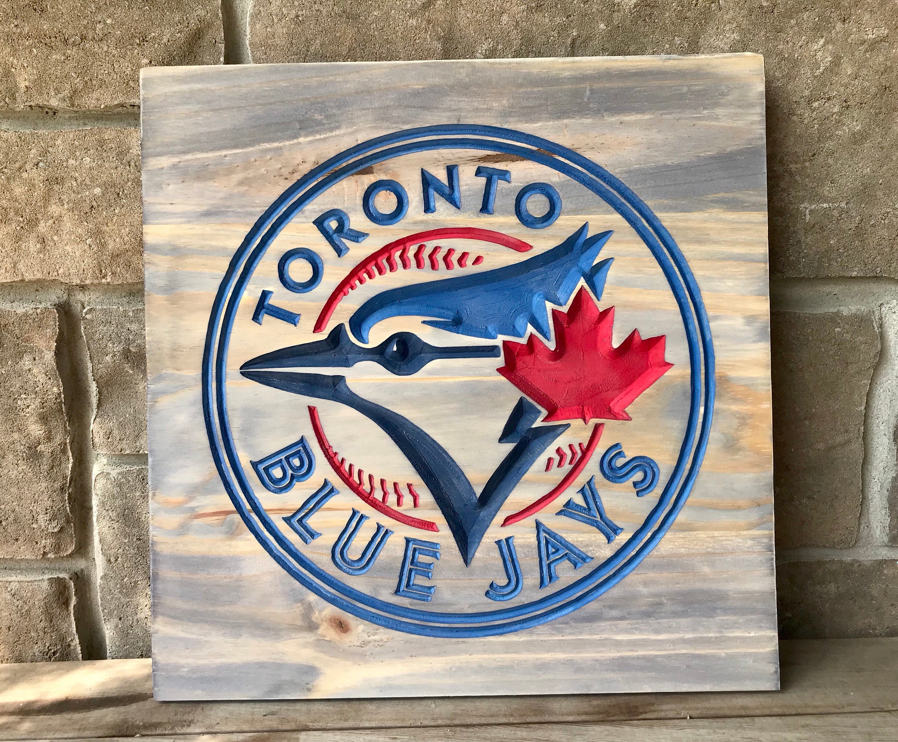 Carved Blue Jays Sign Etsy