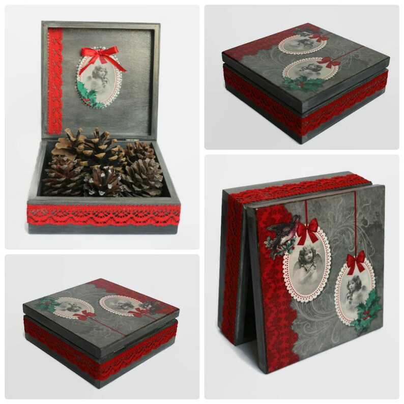 Christmas Box Angels Memory Box Angels Jewelry Box Christmas Etsy
