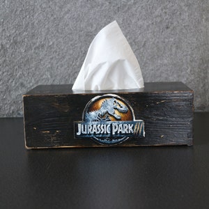 Dinosaur home decor Jurassic park Dinosaures sign decor Rectangular tissue box Boys room decor Dino wooden tissue box Napkin box Dinosaures