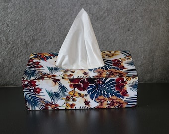 Tropische Blätter Dekor Tissue Box Orchideen rechteckige Tissue Box Blumen tropischen Blumen Blatt Orchideen Dekor Dschungel Blätter Muttertagsgeschenk