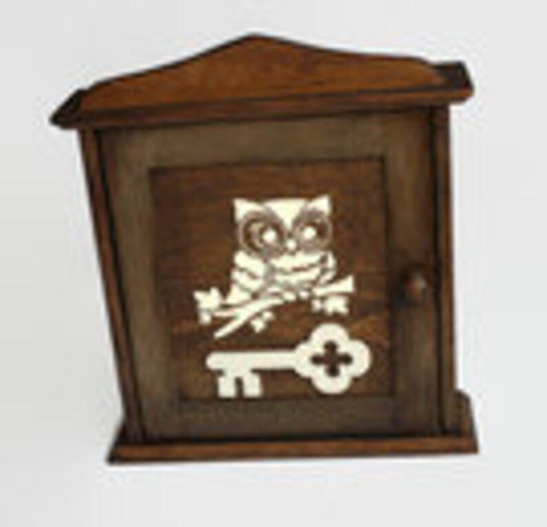 Owl Key Wooden Key Holder White Owl Owl Key Box Etsy