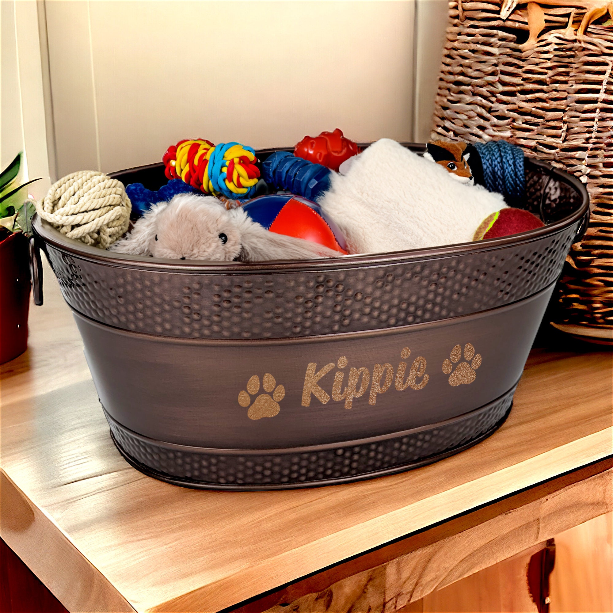 Indestructible dog hotsell toy box