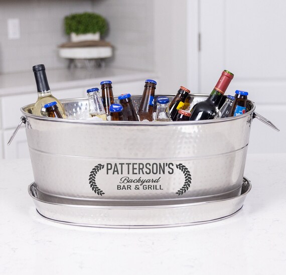 Stainless steel beverage tub with best sale stand