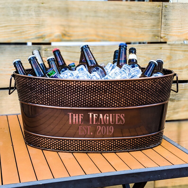 Personalized Copper Beverage Tub / Stainless Steel for Wedding Etsy