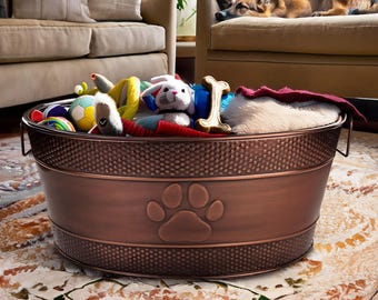Dog Metal Toy Storage Bin Etsy Canada