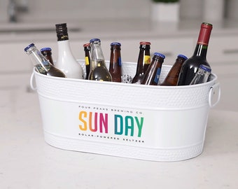 Personalized Beverage Tub - Corporate Holiday Gifts with Company logo/ Employee Gift Ideas / Personalized gift / Realtor Closing Gifts