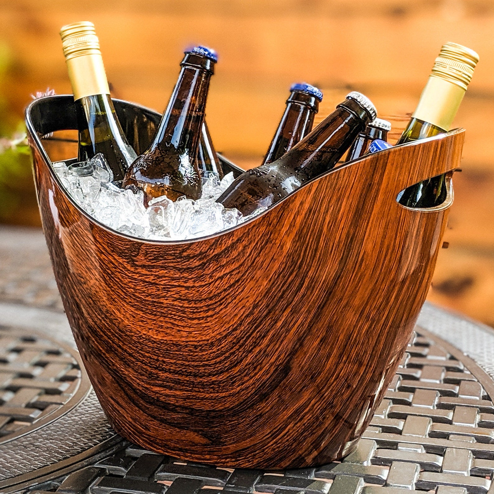 Personalized Beverage Bucket & Wine Ice Bucket Wood Design for Etsy