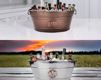 Personalized Beverage Tub Wine Bucket - Wedding gifts for couple, Housewarming, Bridal Shower, Copper Anniversary, Mothers Day Gifts