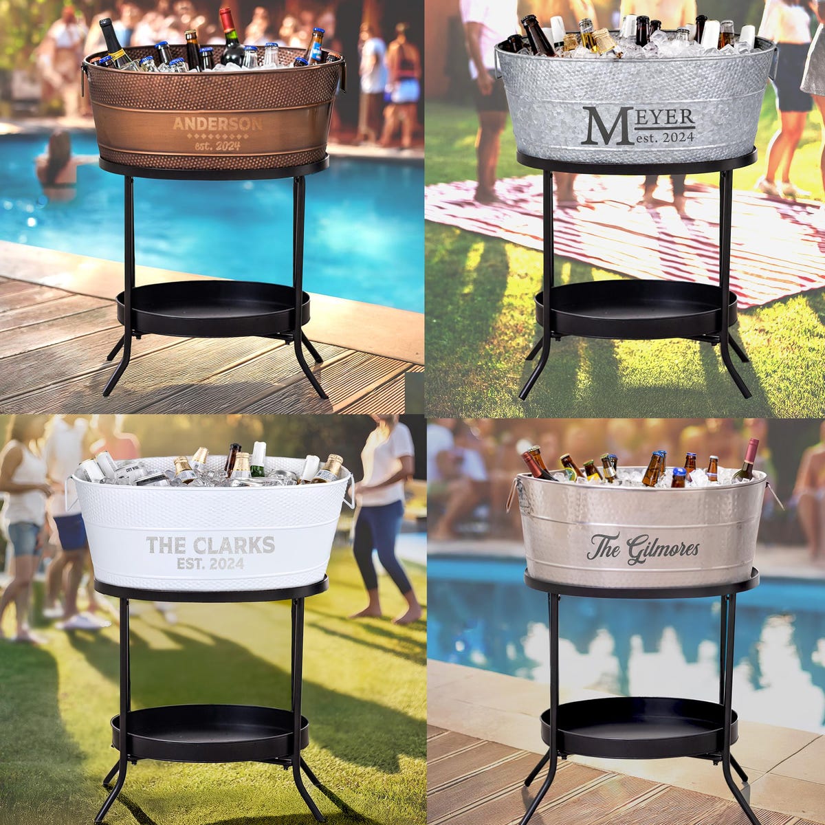 Beverage Tub: Personalized Beverage Tub With Stand, Copper Anniversary Gift, Wedding Gift for Couples, Birthday, Bridal Shower Gifts, Housewarming Gifts - Etsy