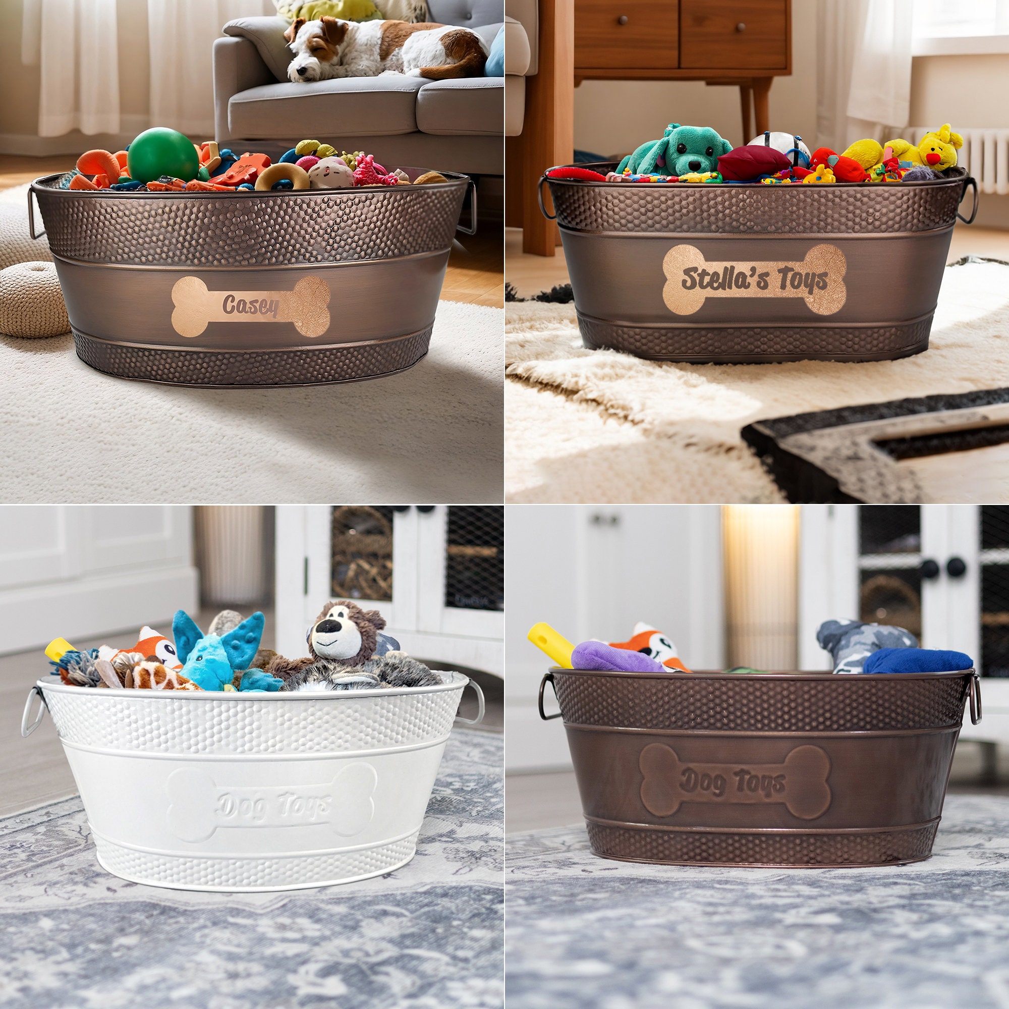 Custom Pet Toy Storage Box Print Name Foldable Gift Storage