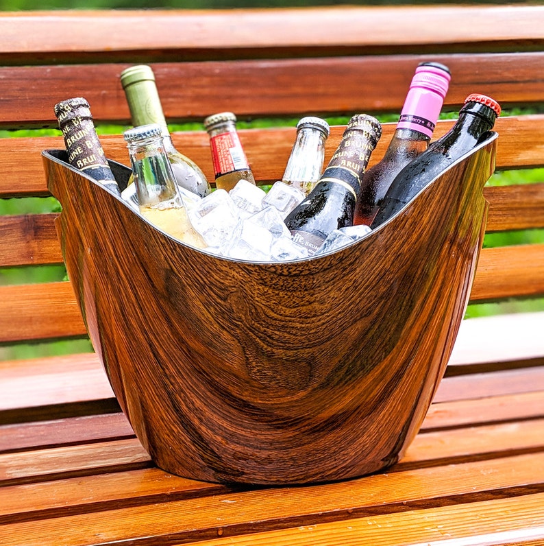 Personalized Beverage Bucket & Wine Ice Bucket Wood Design for Etsy