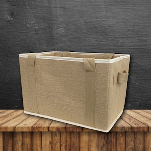 Panier d’achat pliant polyvalent écologique Panier utilitaire Panier à linge en jute / toile de jute végétalien