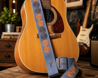 Handmade Jute Guitar Strap: Eco-Friendly, Adjustable, Velvet Lined, Leather Ends