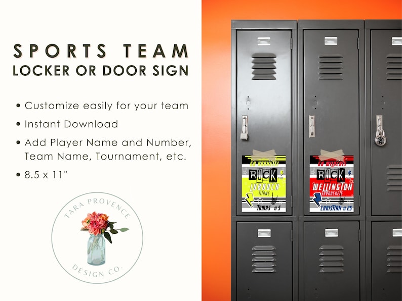 Editable Locker Decoration Name Tag Basketball Team Soccer Baseball ...
