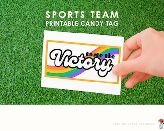 Team Candy Tag decoration Basketball team travel Softball mom sign Printable Customize Canva Baseball Football Skittles Travel Snack Tag
