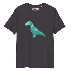 Origami Dinosaur, unisex organic cotton t-shirt