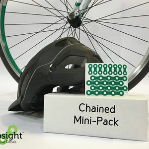 Reflective Bike Chain Decals: Helmet Safety Stickers, 11 Colors