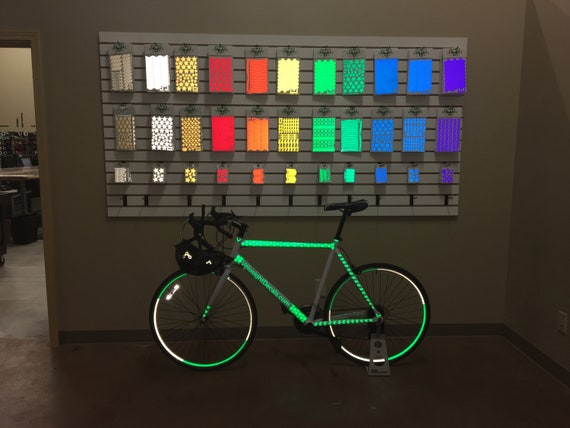 Vélo Réflecteur Fluorescent Vélo Vélo Vélo Roue Jante Réfléchissant Autocollant  Autocollants Réflecteur 