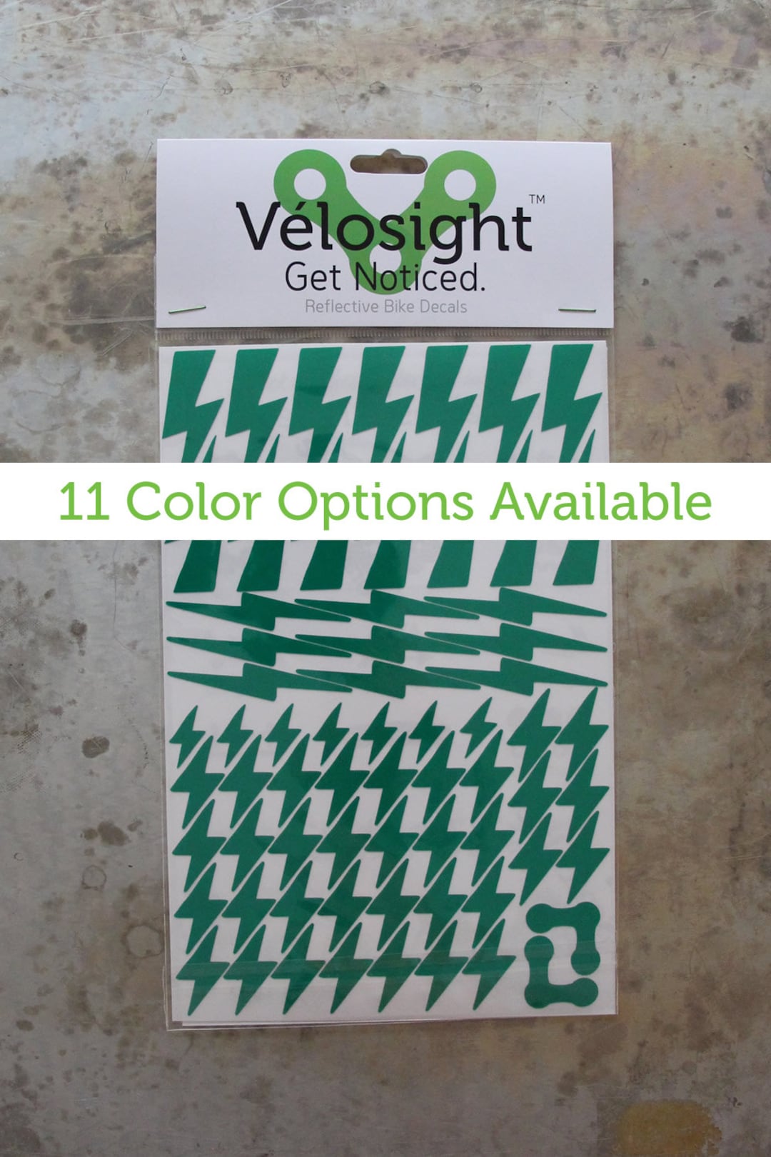 Flashy Velosight™ Reflective Bicycle Decals and Bike Helmet Stickers 11