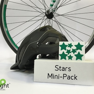 Reflective Star Bicycle Decals: Helmet Safety Stickers