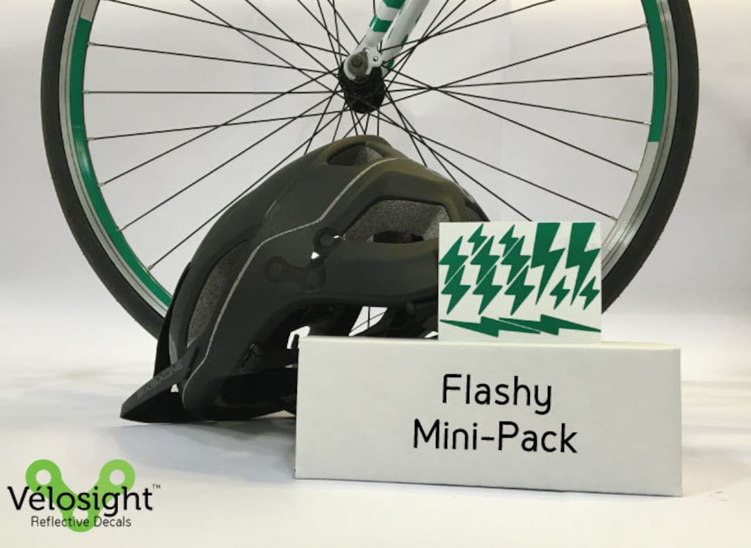 Reflective Bicycle Decals Bike Helmet Safety Stickers Flashy Lightning