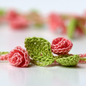 Crochet Pattern Rose Garden Necklace Bracelet Digital file PDF image 5