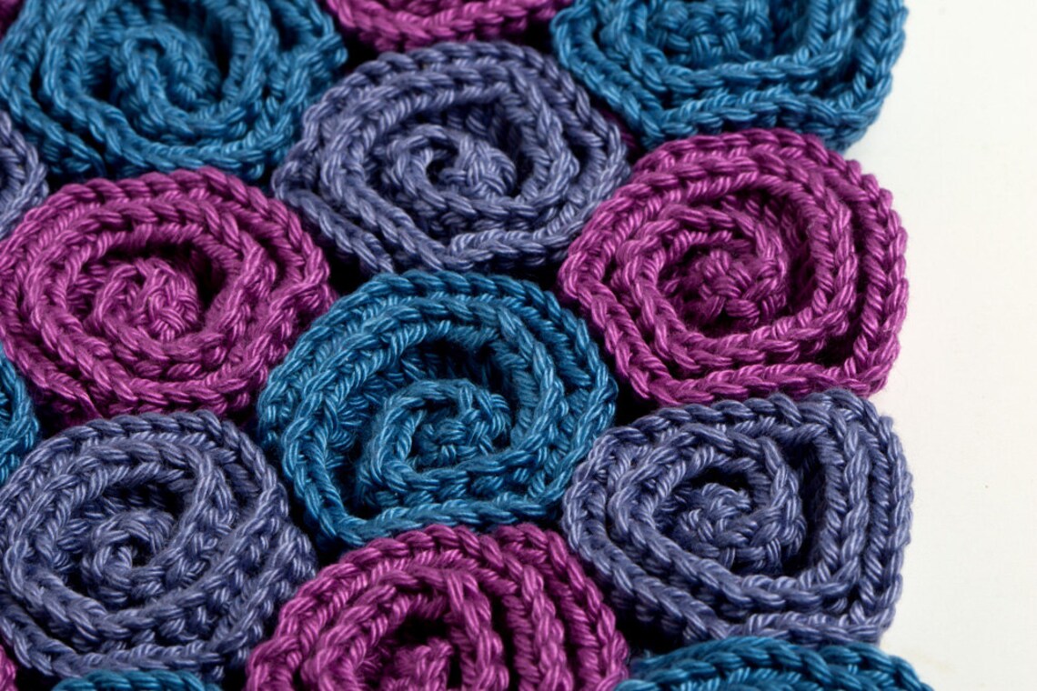 Crochet Pattern Rose Field Blanket Digital File PDF Baby Etsy