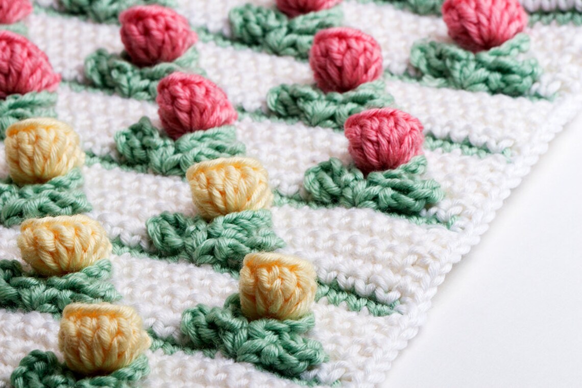 Crochet Pattern Tulip Blanket Digital File PDF Etsy