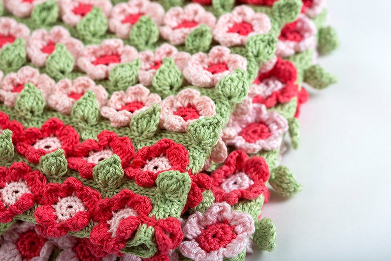 Crochet Pattern Spring Field Blanket Digital file PDF image 5