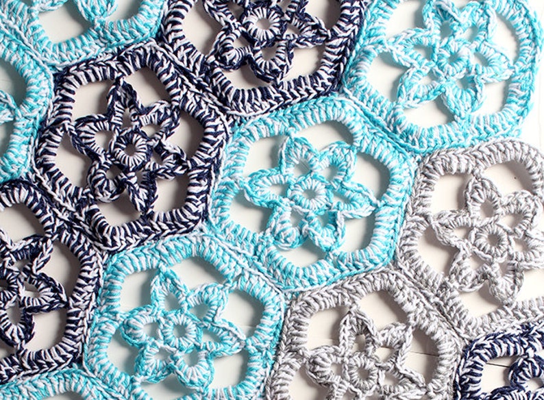 Crochet Pattern Floral Path Doily Rug Digital file PDF image 4