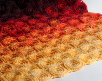 Crochet Pattern Fire Blanket - Digital file PDF