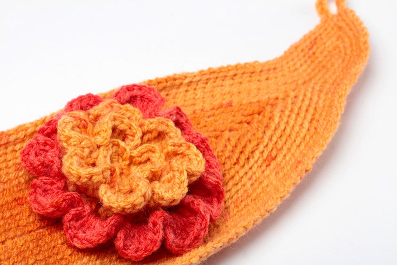 Crochet Pattern Simple Headband with Large Flower Digital file PDF image 4