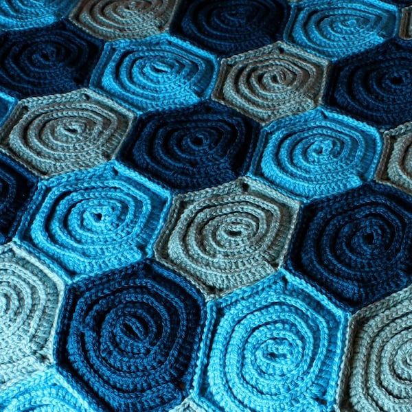 Crochet Pattern Sea of Roses Blanket - Digital file PDF
