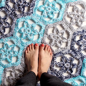 Crochet Pattern Floral Path Doily Rug Digital file PDF image 3