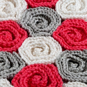Crochet Pattern Rose Field Blanket Digital file PDF Baby blanket pattern, baby girl blanket pattern, beginner crochet pattern image 5