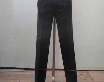 Vtg deadstock early 60s Mods pants/60s NOS trousers/Dark blu/Lightly flared/Four welt pockets/Wool blended/Belt loops/Size 31  US/Tg44-46 IT