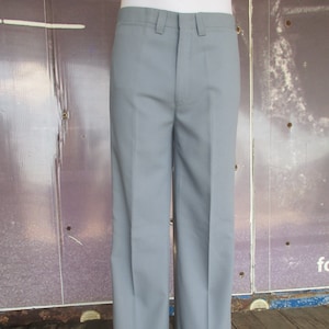Vtg 60s deadstock pants/Vtg NOS Mods trousers/Made in Italy/Wool crepe/Powder blue/Flared pants/Cuffs/Size 30US/Pantaloni zampa anni 60/44