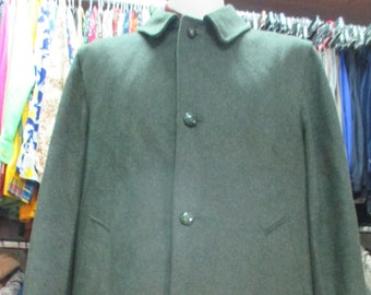 60s/70s original green loden by "Merlet"/Tyrol/Armpit openings/Back box-pleat/Sz 40 US/Loden verde anni 60/70/Tirolo/Cannone dietro/Tg. 50IT