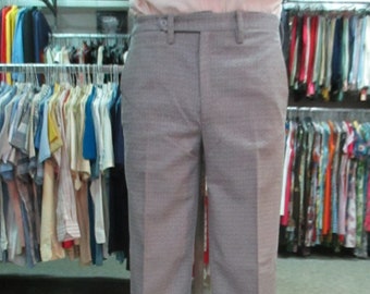 【70s】Vintage Wool 1tuck Navy Trousers Vintage '70s Navy Blue Wool Sailor Pants, Button Bib Front