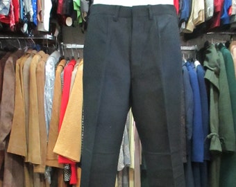 Early 60s deadstock black pants/Vtg 60s NOS trousers/Pattern/Made in Italy "MARZOTTO"/Size M-33-34 US/Pantaloni neri operati primi 60s/Tg.48