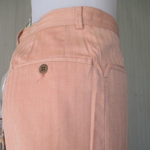 Deadstock early 60s cigarette pants/NOS 60s Mods pants/Herringbone design/Made in Italy/Buttoning closure/4 pockets/Size M/Pantaloni anni 60