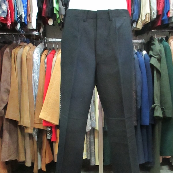 Early 60s deadstock black pants/Vtg 60s NOS trousers/Pattern/Made in Italy "MARZOTTO"/Size M-33-34 US/Pantaloni neri operati primi 60s/Tg.48