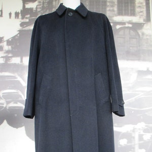 80s blue coat/Made in Italy/By Regina Schrecker-Firenze/Pure wool/Minimal shape/Fit loose/Size 42 US/Cappotto blu anni 80/Pura lana/Tg.52 IT