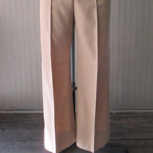 Vtg 60s flared beige pants/60s Mods trousers/Made in Italy/Gabardine/No pockets/Sz S/Pantaloni beige Mods anni 60/Campana/Gabardina/Tg.44IT