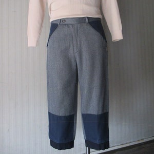 FILA/Deadstock rare 60s knickerbockers/Blu and white/Pockets/Wool and poly/Size 32 USA/Pantaloni zuava Fila anni 60/Misto lana/Tg. 46 ITA