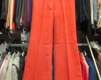 Vtg 60s/70s Deadstock flared pants/NOS vtg pants/Made in Italy/Fustian/Garnet/Belt loops/Size M/Pantaloni zampa fondo magazzino 70s/Tg.46IT
