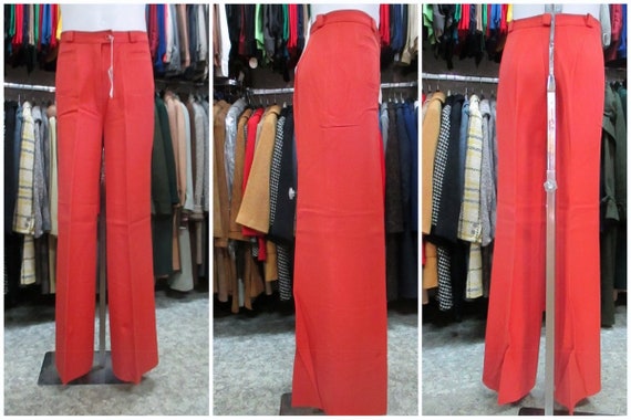 Vtg 70s deadstock flared pants/70s NOS trousers/M… - image 2