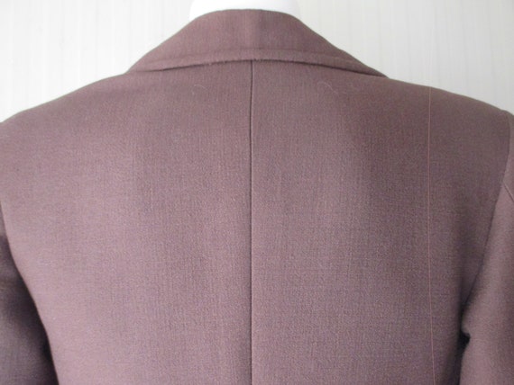 Vtg 60s-70s tailored doublebreasted brown coat/Co… - image 6