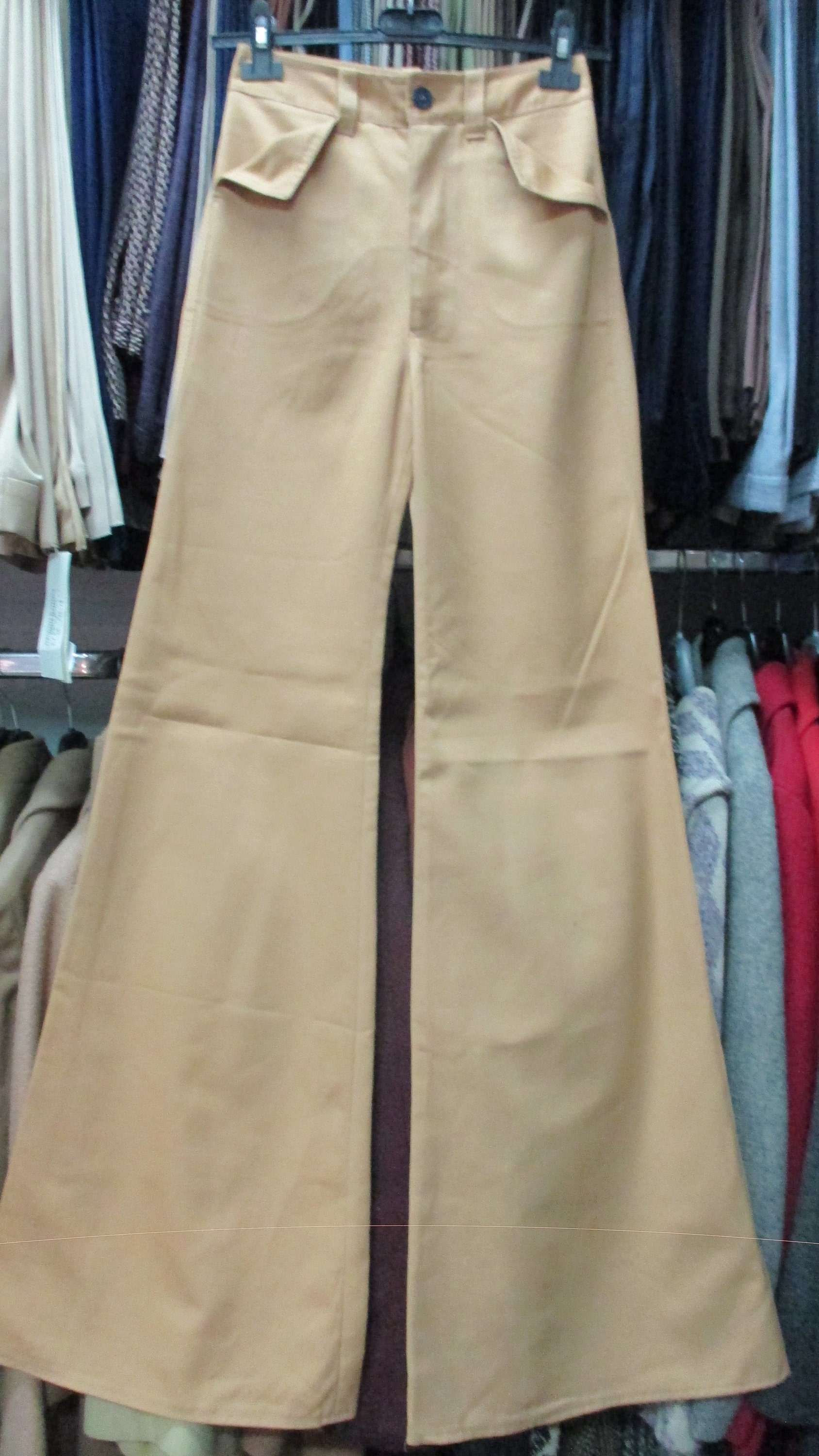 70s Deadstock Canvas Bellbottom/nos Beige Flared Pants/jeans | Etsy Ireland