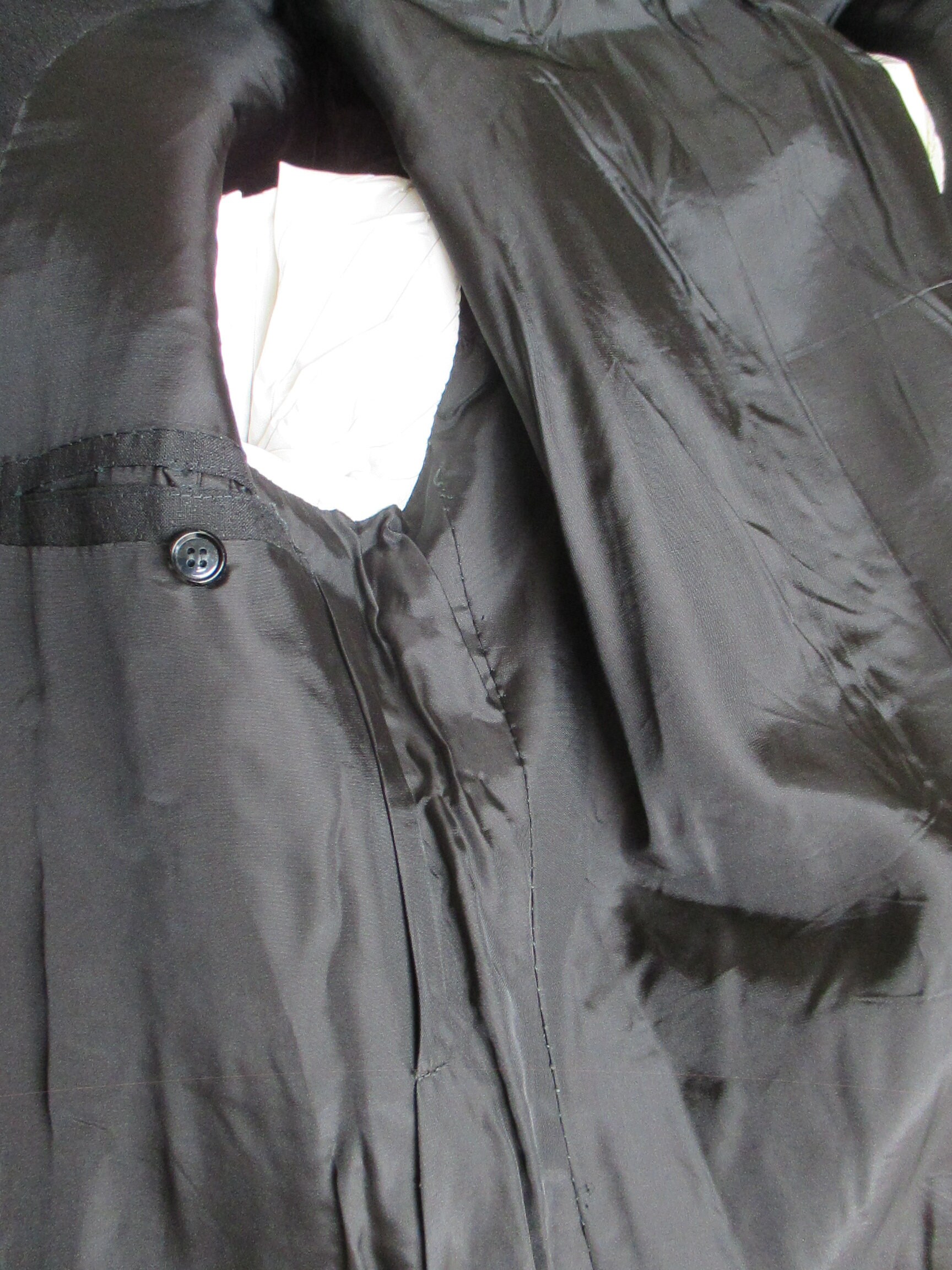 Early 60s Tailored Black Men Suit/tuxedo Style/made in Early 60s Tailored Black Men Suit/tuxedo Style/made in